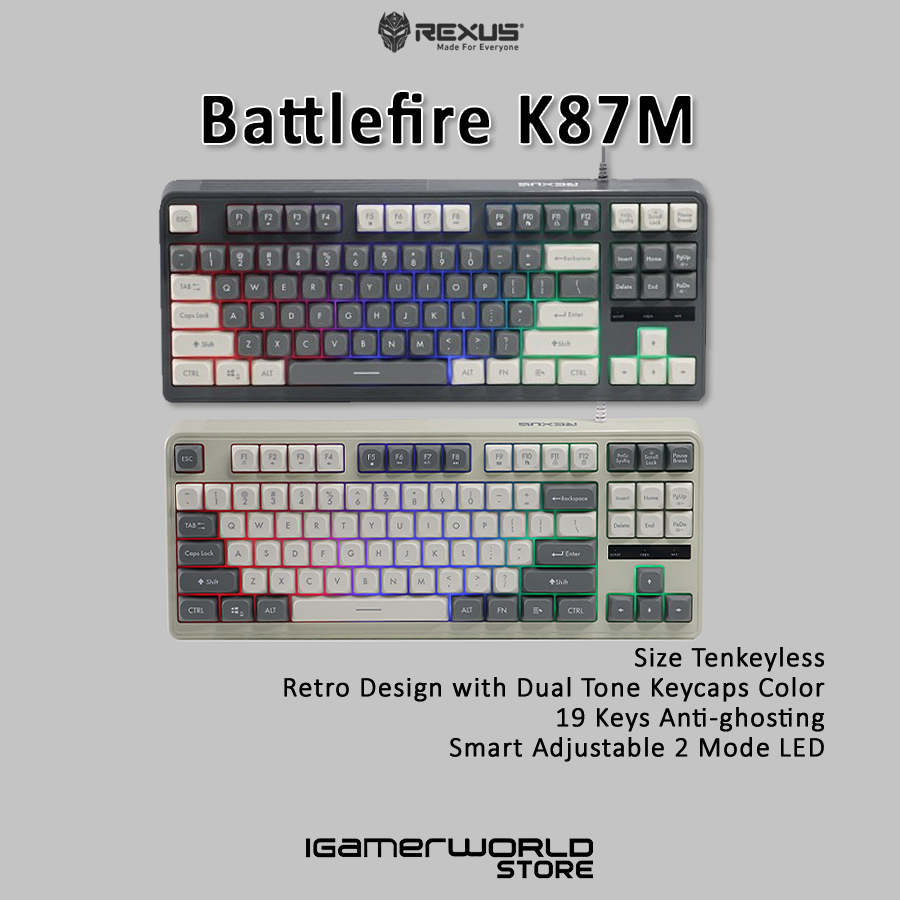 Rexus Battlefire K87M TKL Membrane Gaming Keyboard