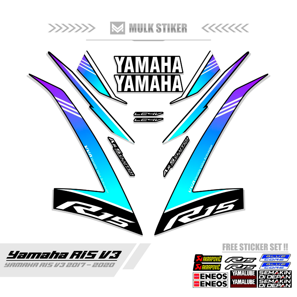 STRIPING R15 V3 MOTIF 2 / สติ๊กเกอร์ R15 V3 / สติ๊กเกอร์ R15 V3 / 2017 / 2018 / 2019 / 2020 / สติ๊กเ