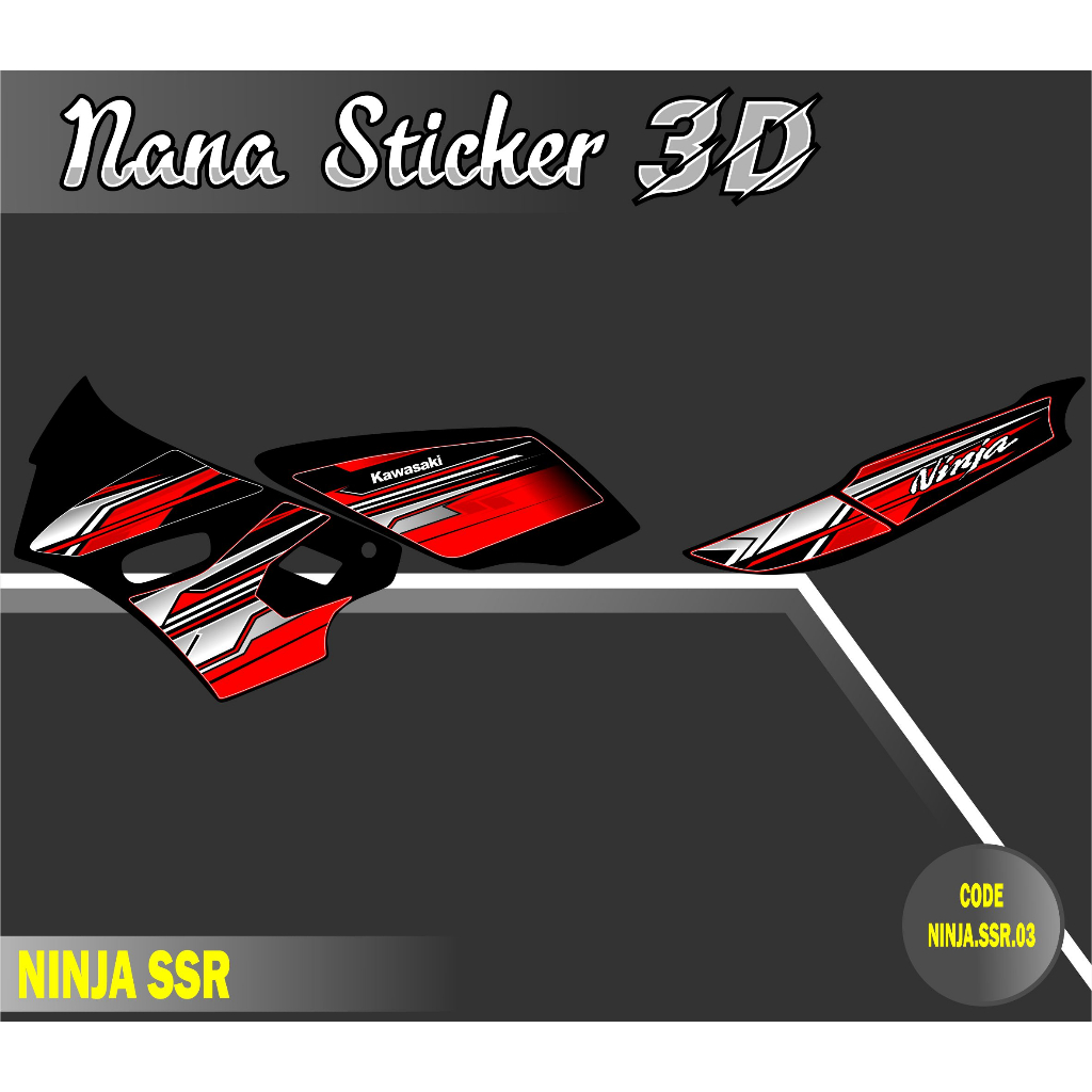 Ninja SSR Striping สติกเกอร์ Variations รายชื่อสติกเกอร์สําหรับ NINJA SSR CODE 03 รถมอเตอร์ไซด์ร่างกาย