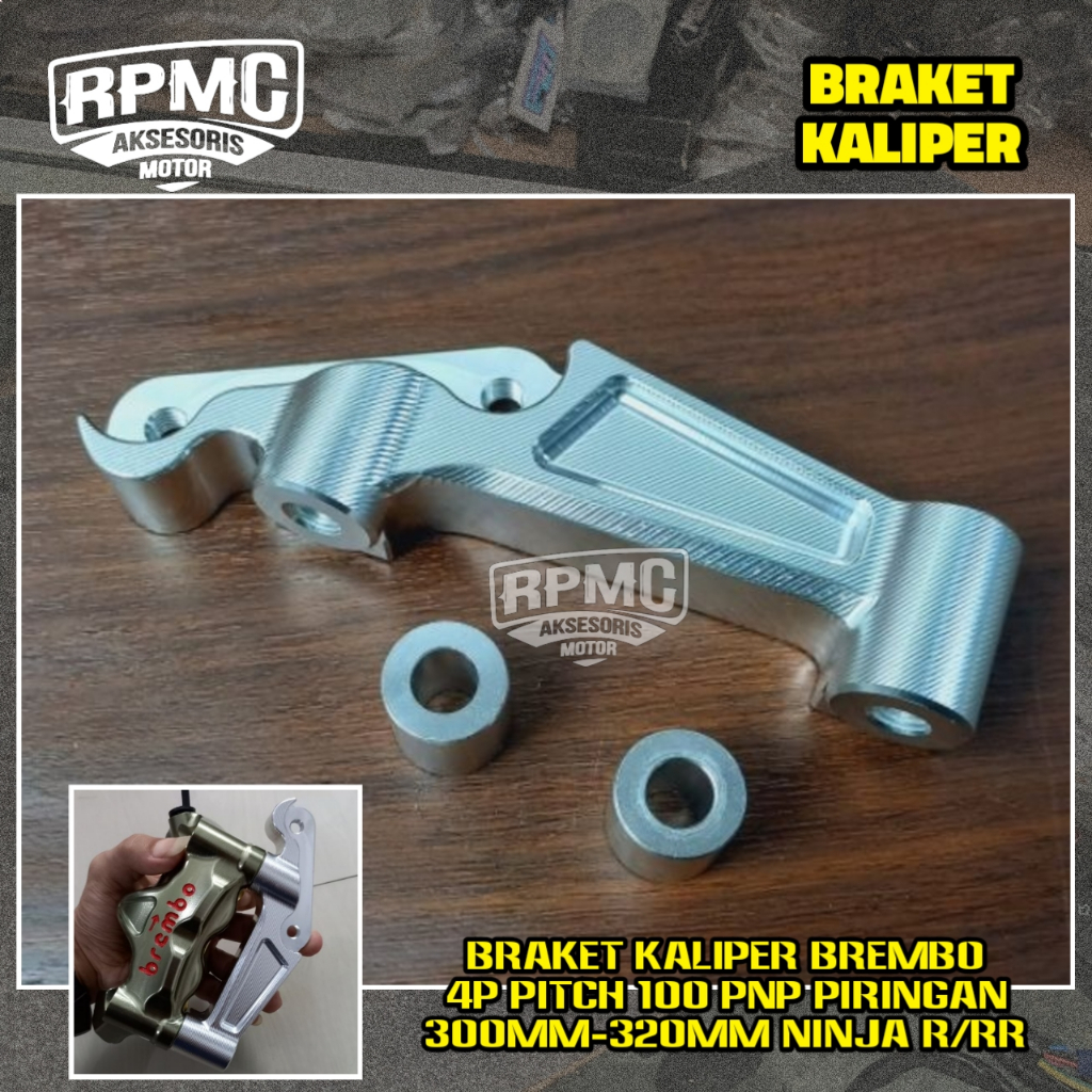 BIGPOT CALIPER BRACKET CNC 4 PISTON PITCH 100 108 PNP NINJA 150 R SS RR DISC 300 320 MM MONOBLOK PAN