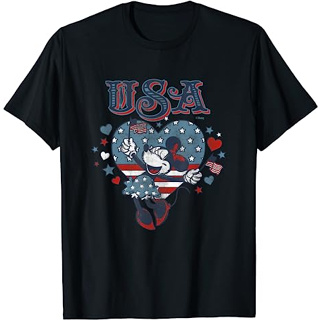 เสื้อยืด ลายดิสนีย์ มินนี่เมาส์ ธงอเมริกัน USA 4th of July แฟชั่น สําหรับเด็กผู้ชาย ผู้หญิง อายุ 12 3 4 5 6 7 8 9 10 11 12 ปี