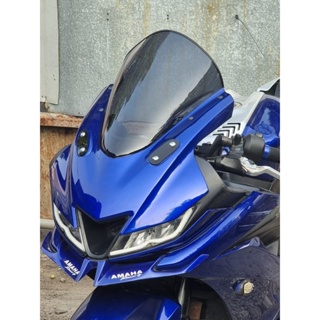 กระจกกันลม SPORTY YAMAHA R15 TYPE V3 MRA &amp; V3 เวียดนาม แบบเต็มเจนอง หนา 3 มม. + รายการยาง