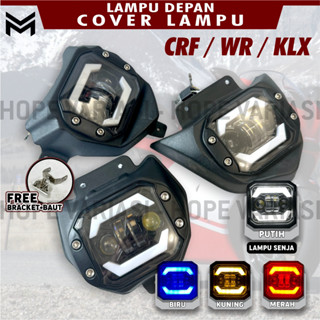 Crf 150L CRF 150L WR 155l BIGFOOT KLX BF KLX 150dtracker Reflector DAYMAKER ไฟสปอตไลท์ PLUS ANGEL EYE คิ้ว ไฟ LED CRF WR KLX HEADLAMP Reflector LED + ฝาครอบไฟ พลาสติก ABS สีดํา คุณภาพสูง สะท้อนแสง เคส PNP