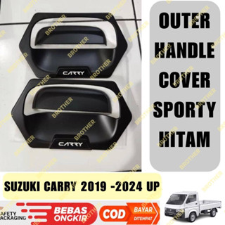 ฝาครอบมือจับด้านนอก สีดํา สําหรับ Suzuki Carry Package 2019 2023 2024 UP