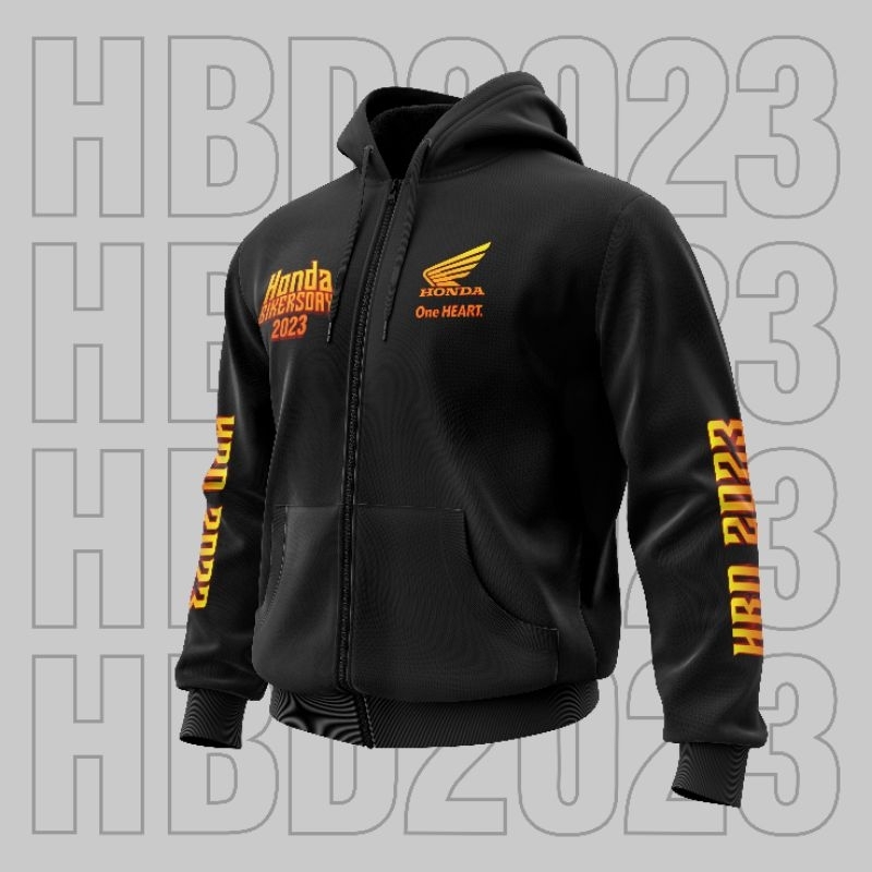 ZIPPER HOODIE HONDA BIKERS DAY 2023 NATIONAL MALANG EAST JAVA 28 OCTOBER 2023 โบนัสสติ๊กเกอร์