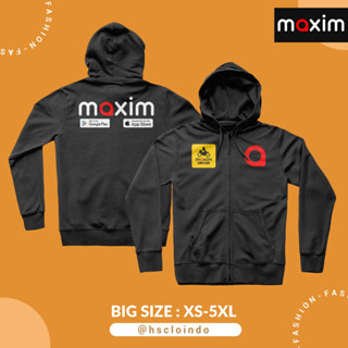 เสื้อกันหนาว มีฮู้ด ผ้าฝ้าย แต่งซิป ขนาดใหญ่ ไซซ์ XS-5XL MAXIM ไซซ์ XS S M L XL XXL 3XL 4XL 5XL