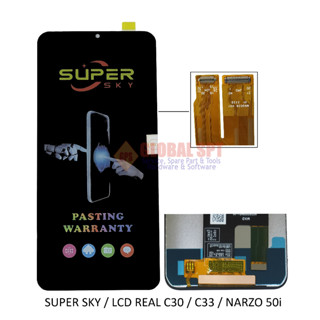 Super SKY หน้าจอสัมผัส LCD สําหรับ REALME C30 C33 NARZO 50i