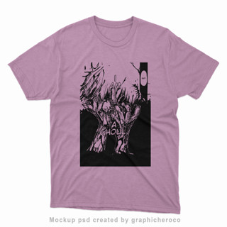 เสื้อยืด ผ้าฝ้าย พิมพ์ลายอนิเมะ Ghoul LILAC