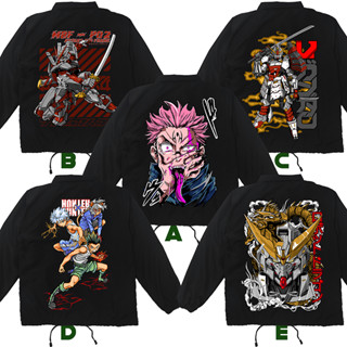 เสื้อแจ็กเก็ต ลายอนิเมะกันดั้ม JUJUTSU KAISEN HUNTER X HUNTER SUKUNA KILLUA WINDBREAKER KAIDO ZORO SANJI LUFFY