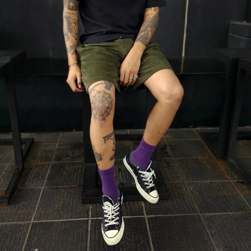 กางเกงขาสั้น Edward Kelley - Lones Duty Forest Green Corudoy