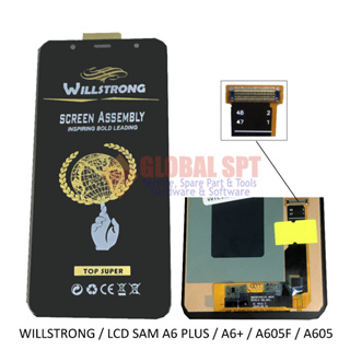 Willstrong หน้าจอสัมผัส lcd สําหรับ SAMSUNG A6 PLUS A6+ A605F A605