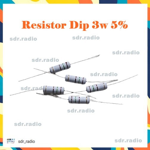 7R5 7.5 โอห์ม 3W 7.5 R 3 วัตต์ 5% Dip Resistor
