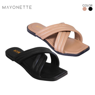 Mynt By Buttonscarvestte Klarin รองเท้าแตะ ส้นเตี้ย สําหรับผู้หญิง 2023