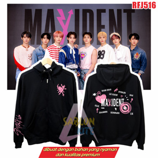 เสื้อแจ็กเก็ตโฟโต้การ์ด Maxident straykid bang chan hyunjin RFJ516