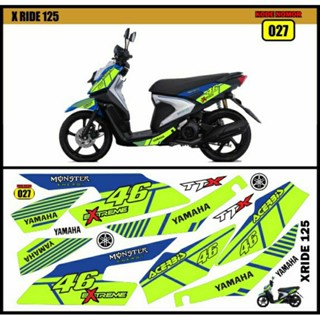 สติกเกอร์ติดตกแต่งรถยนต์ สําหรับ yamaha X-Ride 125 fi new/Decal custom X-Ride 46 vr Blue