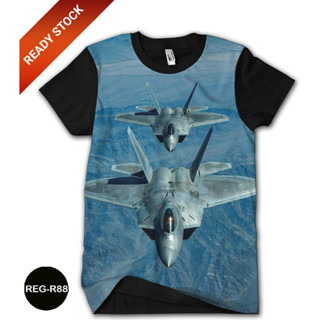 เสื้อยืด ลายเครื่องบินรบ Raptor Fighter F-22 สําหรับเด็ก REG-R88