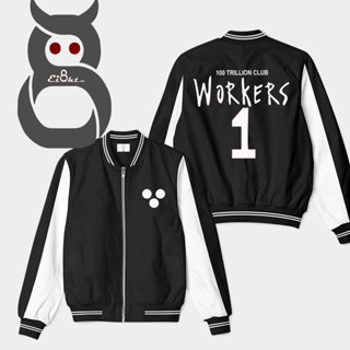 เสื้อแจ็กเก็ตบอมเบอร์ Sukajan Yoojin Ilhae Workers Manhwa สําหรับคนทํางาน