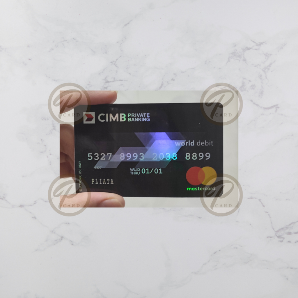 (FAKE) Cimbal Private Banking HOLOGRAM SERIES - ฝาครอบการ์ดสติกเกอร์ผิว - PLANTA ATM Card Sticker, E-Money, E-Toll
