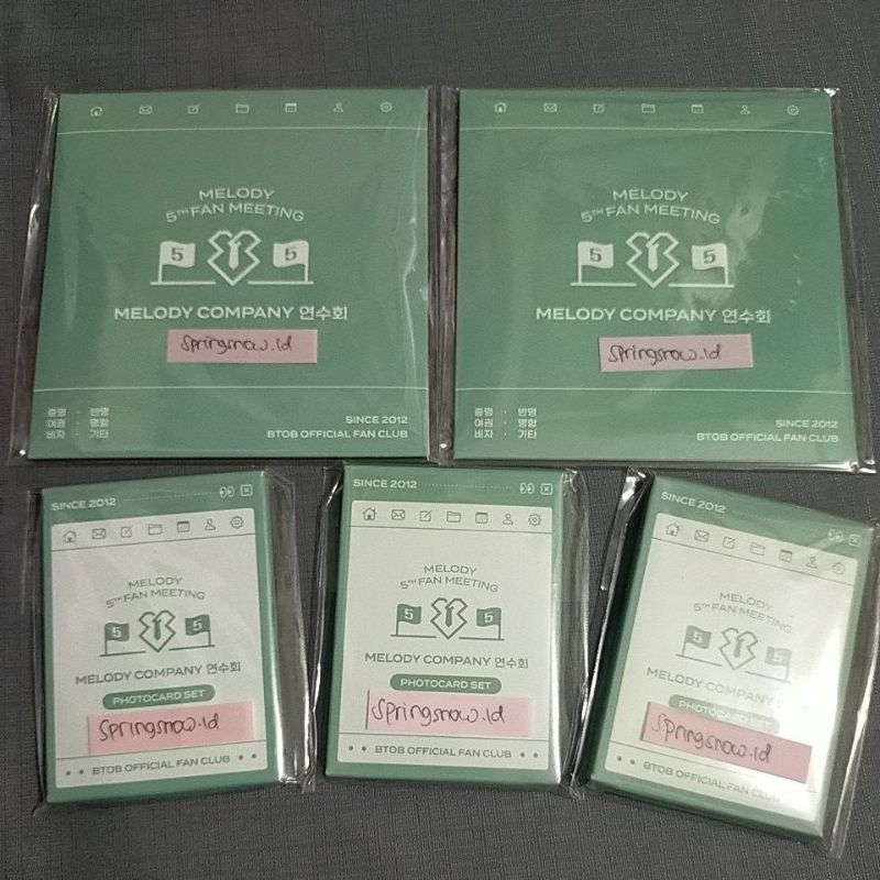 BTOB PHOTOCARD SET PHOTO ID MELODY 5TH FAN MEEDY COMPANY OFFICIAL FAN CLUB TRADING CARD TREKA PHOTOA