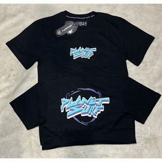 Amd 044 เสื้อยืด พิมพ์ลาย PLANET SURF SURF สีดํา และสีขาว สําหรับผู้ชาย