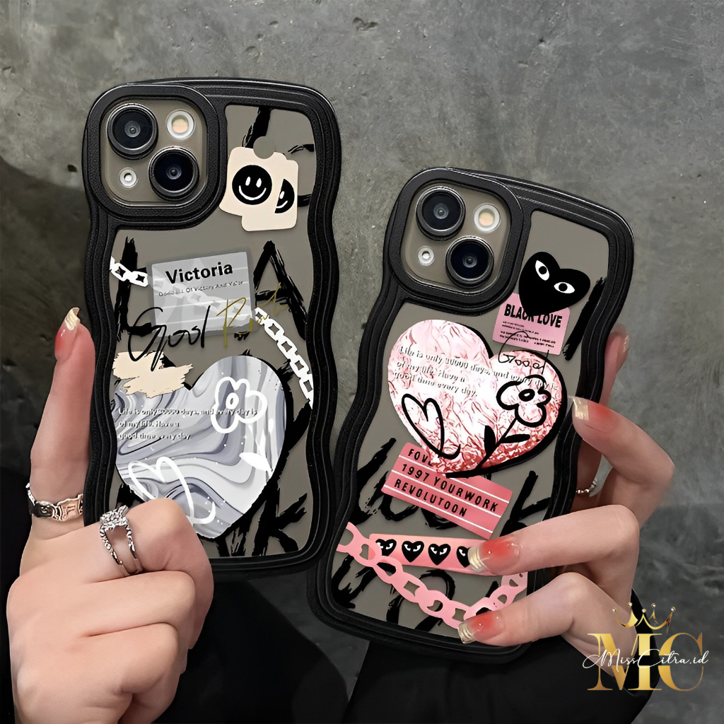 Ss814 SS815 SOFTCASE LOVE SMILE GRAFFITI MOTIF สําหรับ XIAOMI REDMINOTE 4X 5A 5 7 8 9 10 11E 12 PRO 