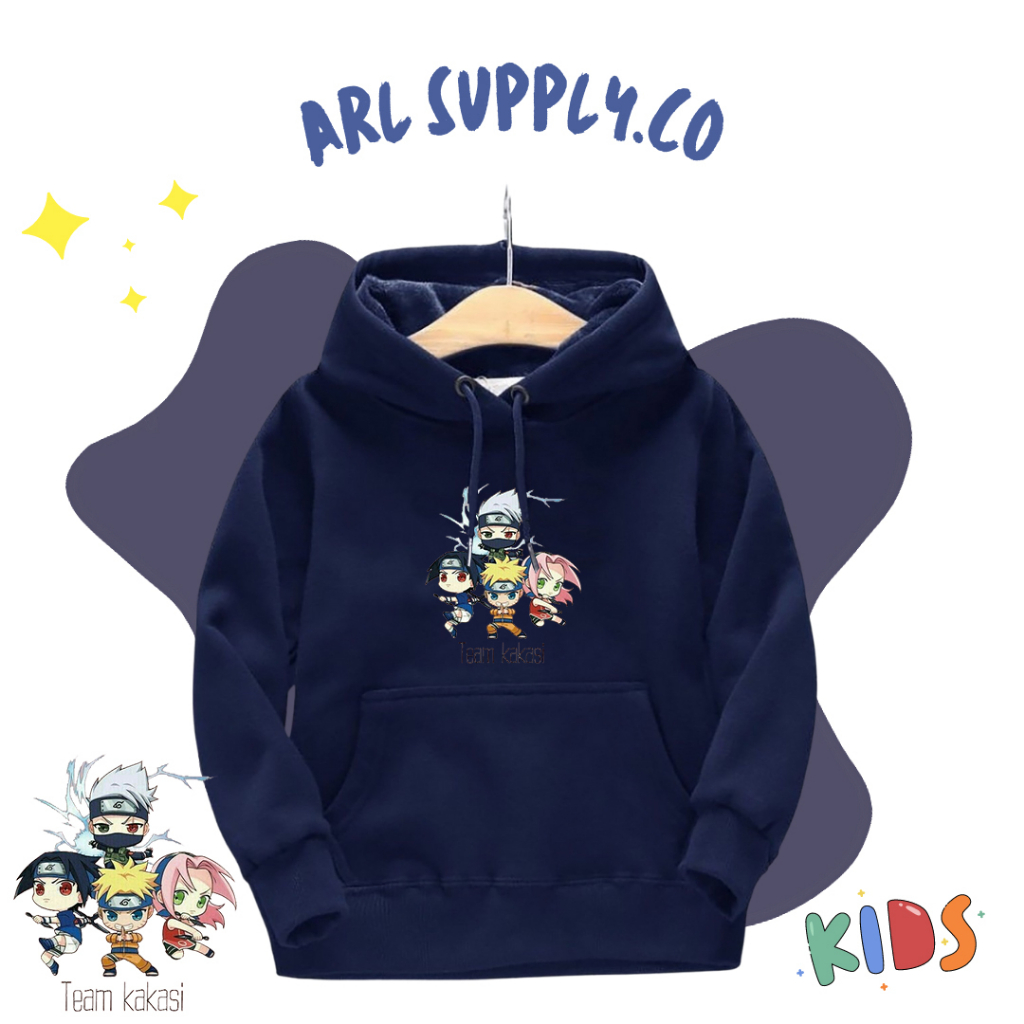 ARLSUPLY.CO - NARUTO เสื้อสเวตเตอร์มีฮู้ดสําหรับเด็กชายและเด็กหญิงอายุ 2-12 ปีเสื้อฮู้ดเด็กล่าสุด