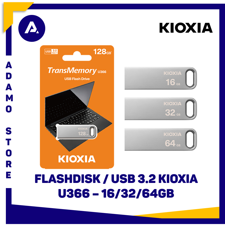 Kioxia 16GB 32GB 64GB USB 3.2 U366 แฟลชไดรฟ์โลหะ/เหล็ก