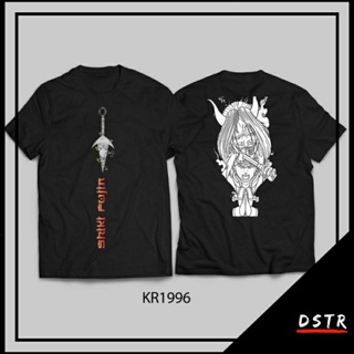 เสื้อเชิ้ตแขนสั้น ลายการ์ตูนนารูโตะ Namikaze Minato KR1996 สีดํา