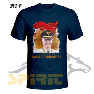 เสื้อยืด ผ้าฝ้าย พรีเมี่ยม ขนาดใหญ่ ลาย ganjar pranowo Election 2024