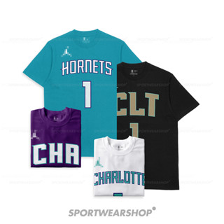 เสื้อยืดบาสเก็ตบอล ลาย NBA Charlotte Hornets Lamelo Ball N0 1 สําหรับผู้ชาย และผู้หญิง