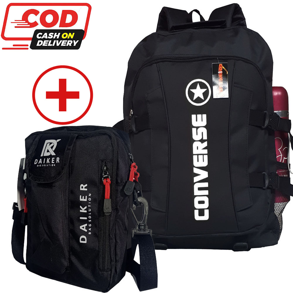 ซื้อ 1 แถม 1 x Cordura Unisex Distro Backpack CNF C7V00 สีดํา