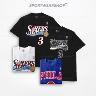 เสื้อยืดบาสเก็ตบอล NBA Philadelphia Sixers Allen Iverson No. สําหรับผู้ชาย และผู้หญิง 3 Harwood Classic Edition