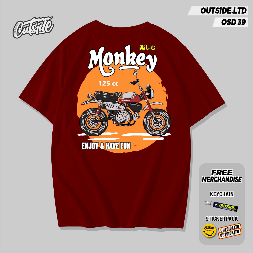 เสื้อยืด Monkey HONDA OUTSIDE