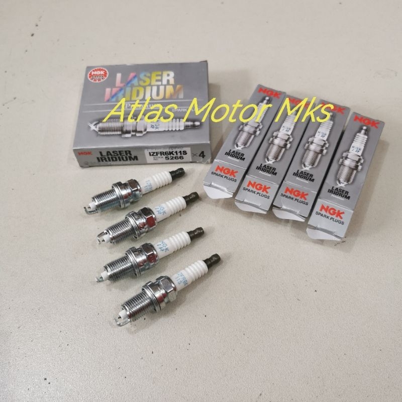 [4 ชิ้น] NGK LASER IRIDIUM SPARK PLUG HONDA JAZZ / MOBILIO / BRIO - NGK IZFR6K11S