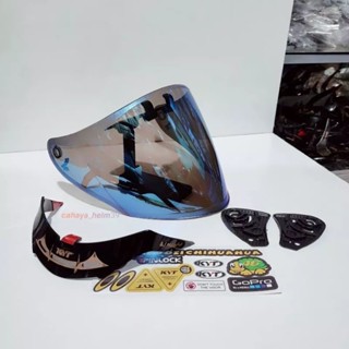 Visor หมวกกันน็อคกระจก สีรุ้ง kyt DJmaru Galaxy ink Centro + สปอยเลอร์ kyt dj maru ink Centro kyt glaxy + สติกเกอร์ VISOR