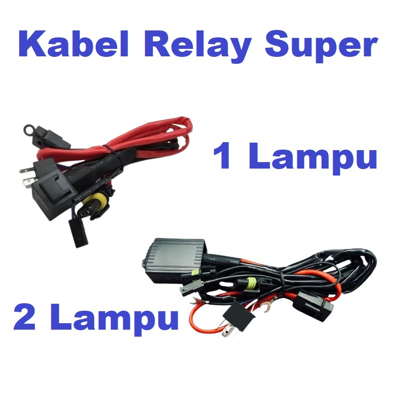 Super Relay Cable HID Projector Bilined Projector LED Car Motorcycle H4 1 โคมไฟและ 2 ไฟ