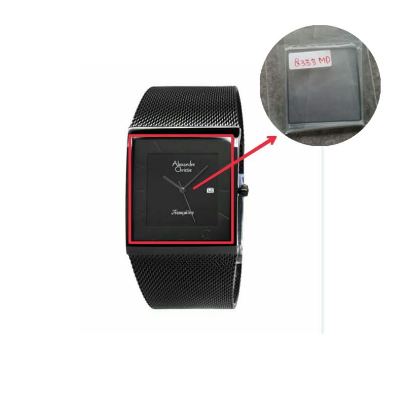 แก้วนาฬิกาผู้ชาย Alexandre Christie 8333m ดั้งเดิม