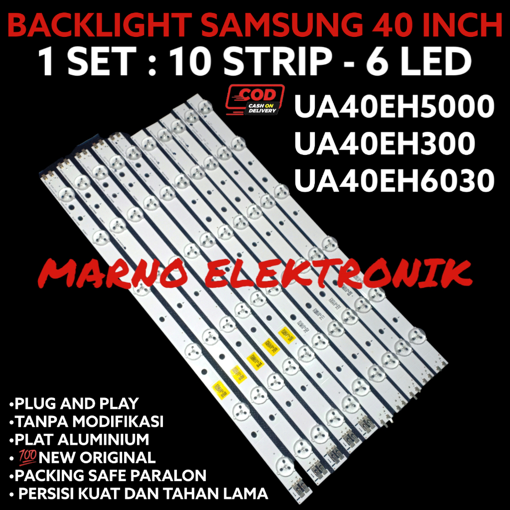 BACKLIGHT SAMSUNG 40 INC 40EH5000 UA40EH300 UA40EH6030 UA40EH300 เดิม