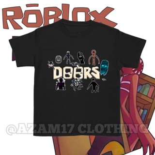 เสื้อยืด พิมพ์ลาย Roblox Doors Game Roblox สําหรับเด็กผู้ชาย และเด็กผู้หญิง