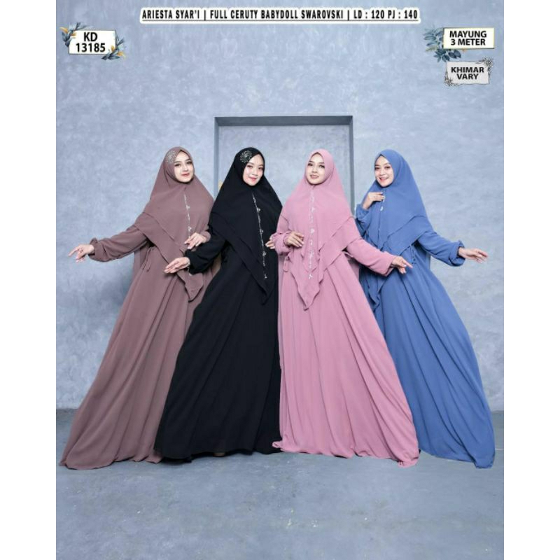 SYARI GAMIS PLAIN HIJAB SET/GAMIS/SYARI GAMIS/HIJAB SET