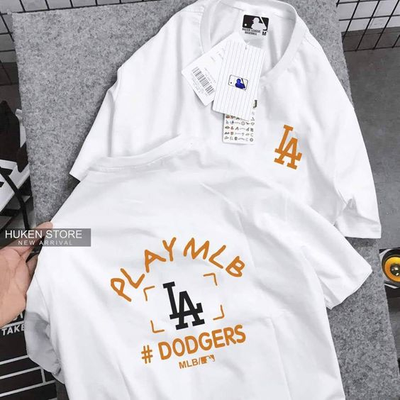 La MLB play dodgers sport เสื้อยืดสไตล์ลําลอง MLB