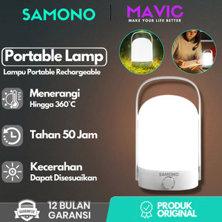 SAMONO SW-RLW08  Lampu Gantung Kamar Baca Kerja Meja Belajar Portabel Terang 360° Lampu Senter Tahan 50 Jam - Garansi Resmi 1 Tahun
