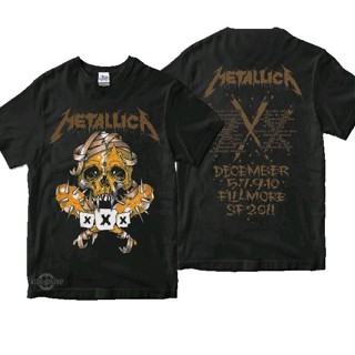 Kaos Metallica LIVE AT FILLMORE เสื้อยืดลําลอง แขนสั้น พิมพ์ลาย Metallica พรีเมี่ยม 30 ปี