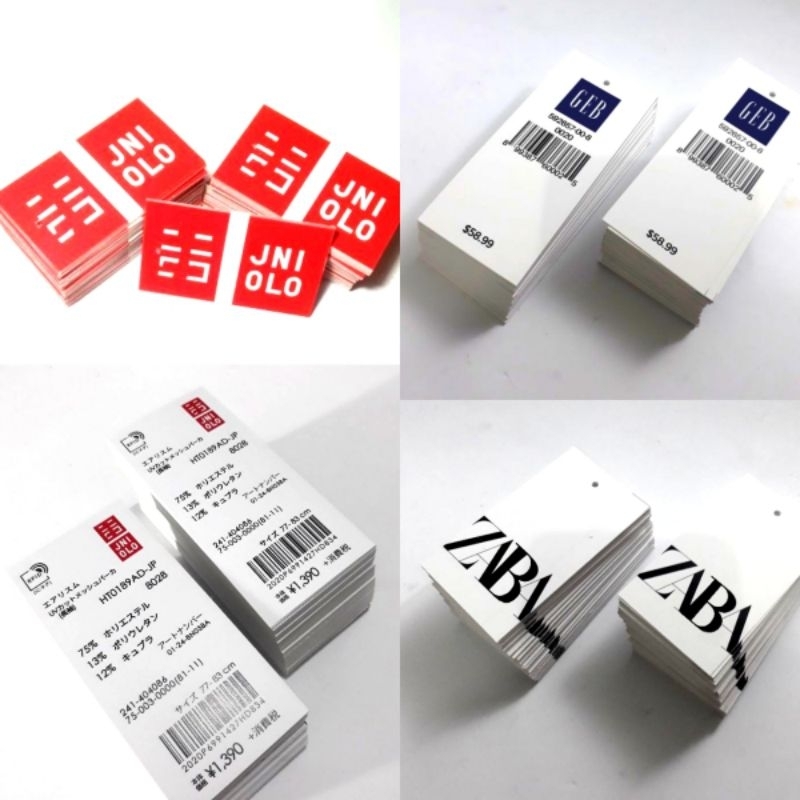Hangtag ป้ายติดเสื้อผ้า ป้ายติดบาร์โค้ด ป้ายห้อยป้ายราคา ป้ายชื่อติดเสื้อผ้า