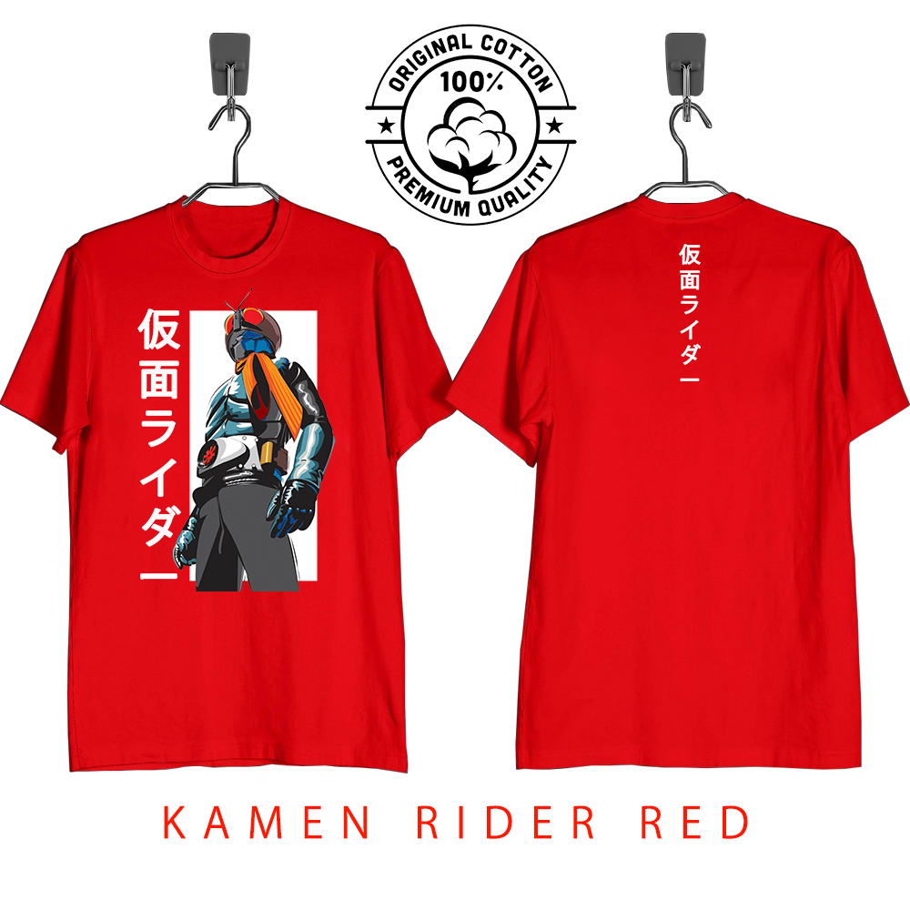 KAOS KAMEN RIDER FUN CORNER SATRIA STEEL BLACK COTTON 24s