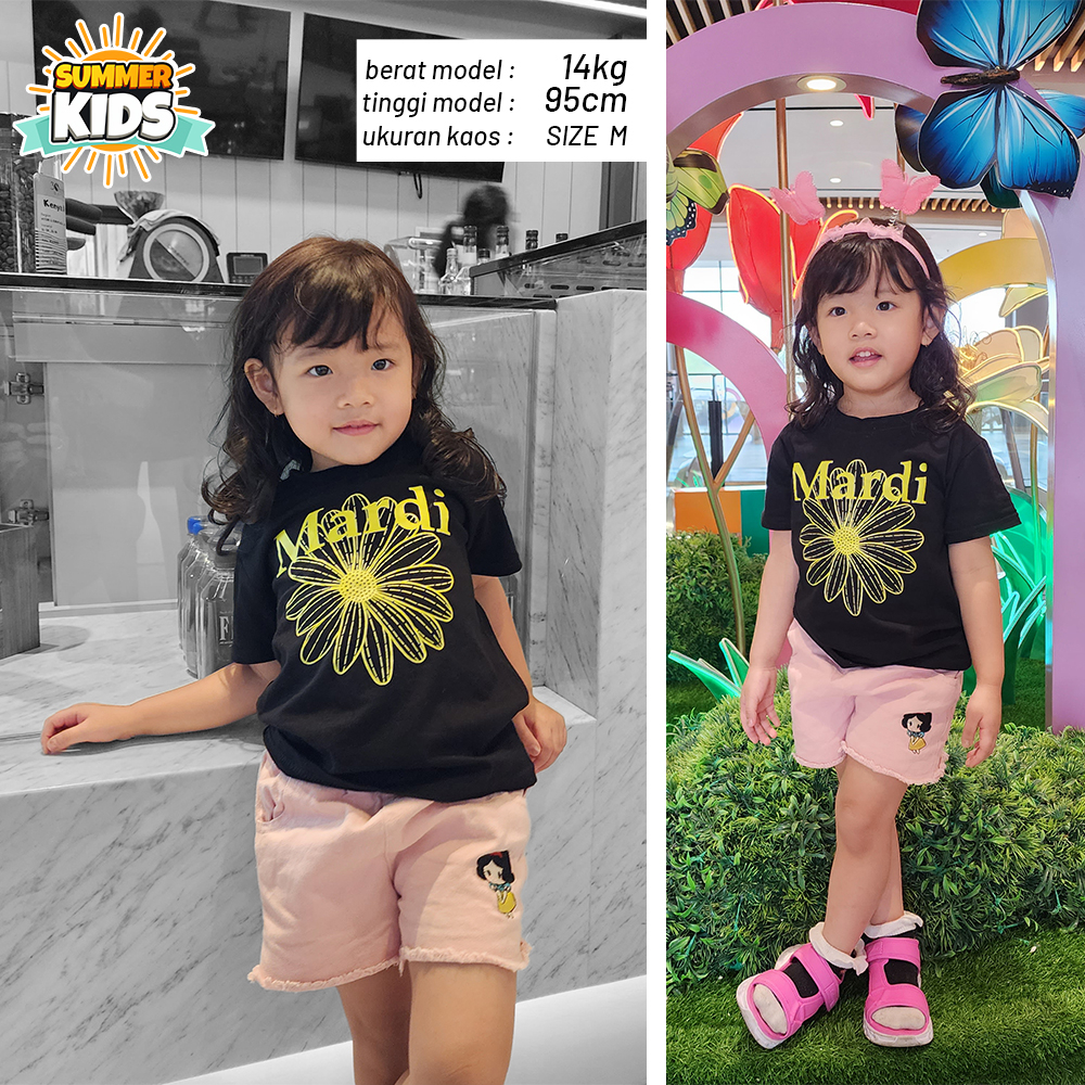 SUMMER KIDS เสื้อยืดเด็กผู้หญิง 1-12 ปี Premium Tops - MAR BASIC BLOSSOM