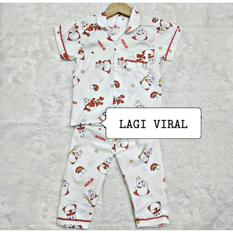 เด็ก PAJAMAS MIXUE MOTIF/CHILDRENS SET MIXUE/LATEST CHILDRENS SLEEPWEAR MIXUE MOTIF 1-10 ปี