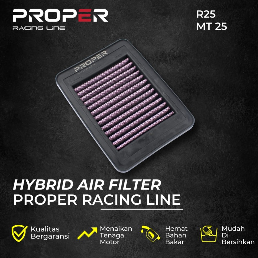 HYBRID AIR FILTER สําหรับ R25/ MT25 HYBRID AIR FILTER Proper Racing Line