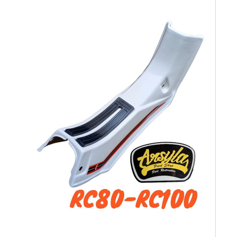 Legshield leksil สีขาว Middle Wing Suzuki RC80 RC100 RC 80 100 สีขาว คุณภาพดี