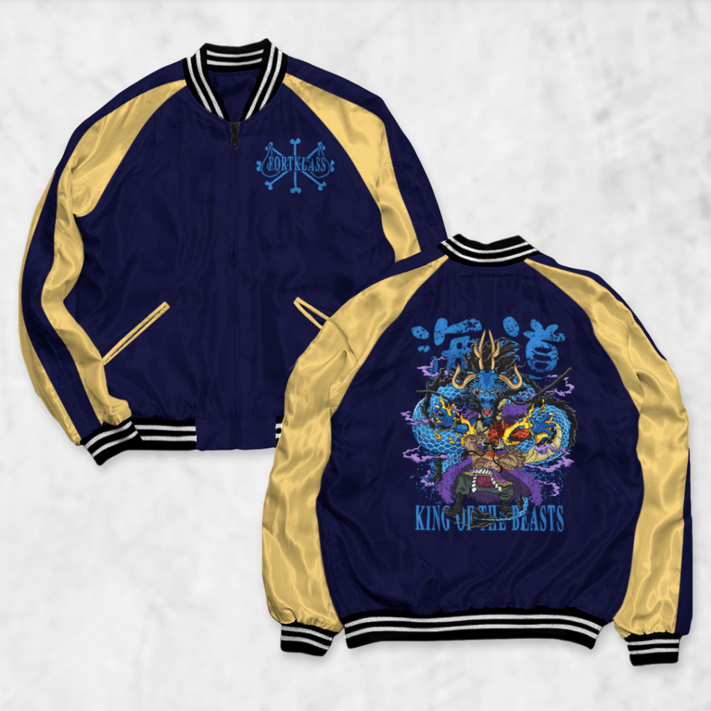 Risrus เครื่องแต่งกาย Sukajan Kaidou Sukajan เสื้อแจ็คเก็ต Motif ผู้ชายผู้หญิง Distro Unisex Outwear